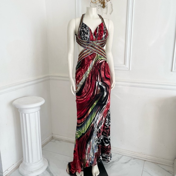 La Femme Dresses & Skirts - La Femme Women’s Vibrant Multicolor Maxi Dress